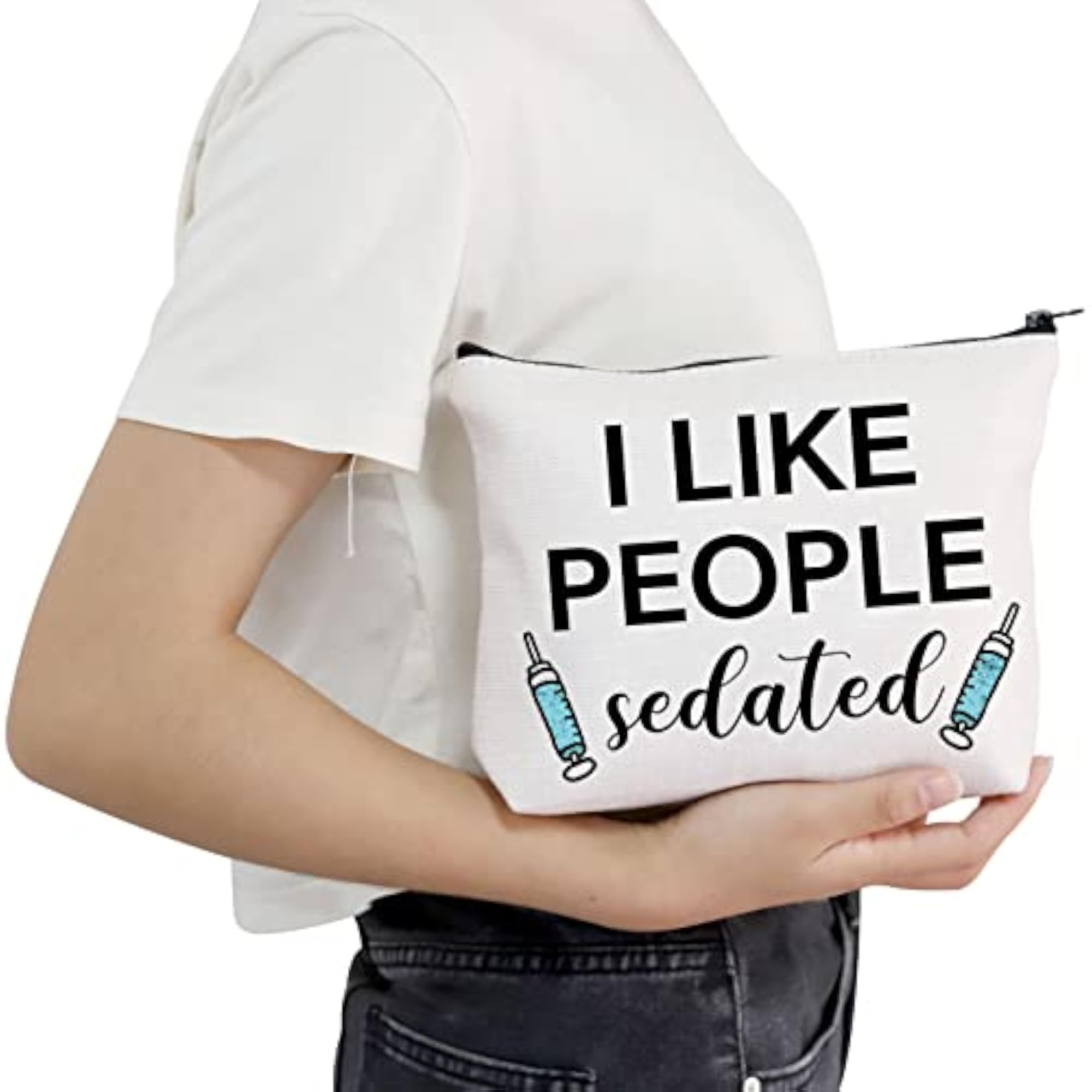 Anesthesia Gift CRNA Makeup Bag, Sedated People